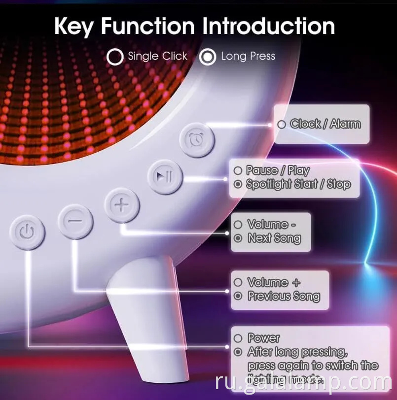 Винтажный динамик Bluetooth с красочным дисплеем светодиодных часов